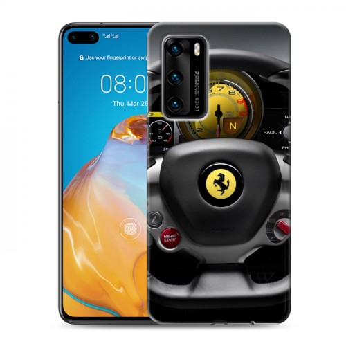 Дизайнерский пластиковый чехол для Huawei P40 Ferrari