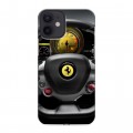 Дизайнерский силиконовый с усиленными углами чехол для Iphone 12 Mini Ferrari