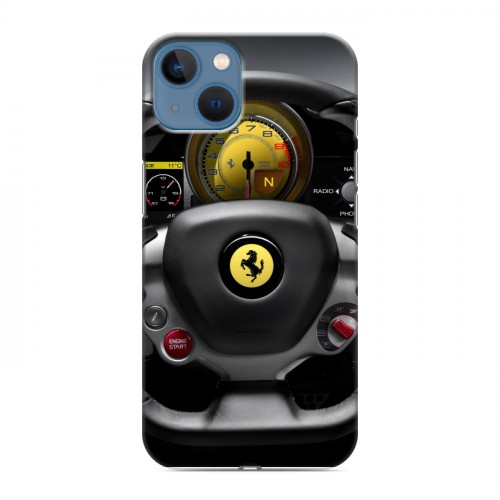 Дизайнерский силиконовый чехол для Iphone 13 Ferrari