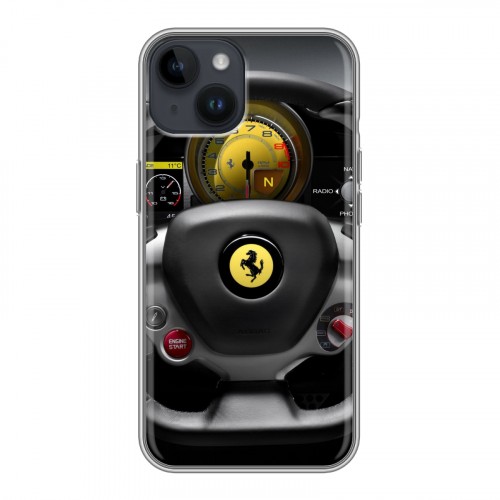 Дизайнерский пластиковый чехол для Iphone 14 Ferrari