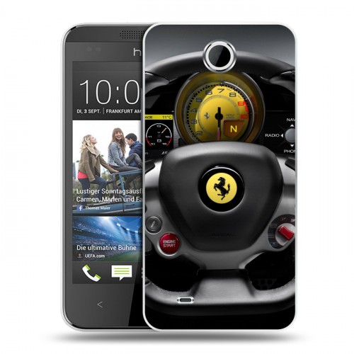 Дизайнерский пластиковый чехол для HTC Desire 300 Ferrari