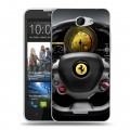 Дизайнерский пластиковый чехол для HTC Desire 516 Ferrari