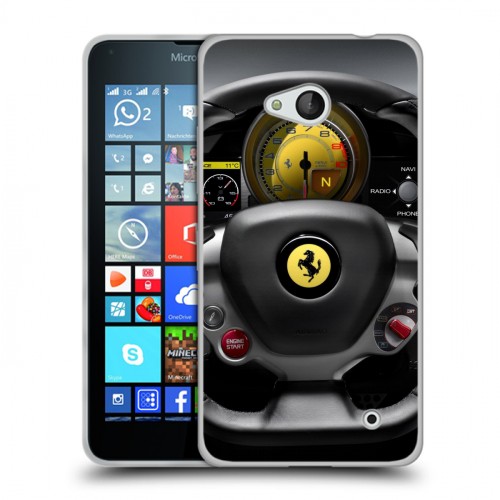 Дизайнерский пластиковый чехол для Microsoft Lumia 640 Ferrari