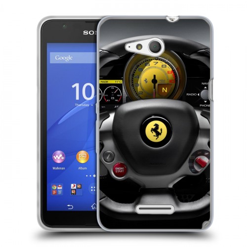 Дизайнерский пластиковый чехол для Sony Xperia E4g Ferrari