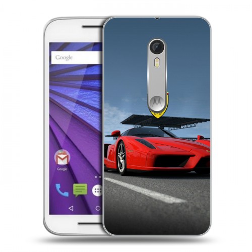 Дизайнерский пластиковый чехол для Lenovo Moto G Ferrari