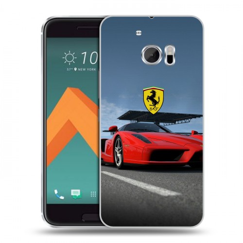 Дизайнерский пластиковый чехол для HTC 10 Ferrari