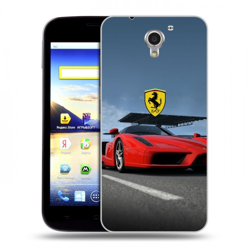 Дизайнерский пластиковый чехол для ZTE Blade A510 Ferrari