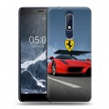 Дизайнерский пластиковый чехол для Nokia 5.1 Ferrari