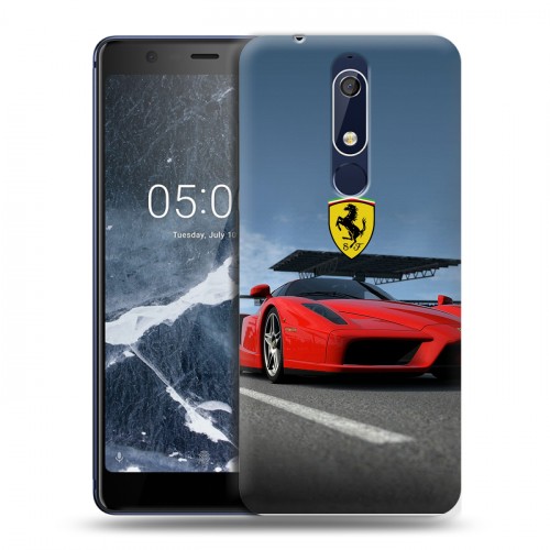 Дизайнерский пластиковый чехол для Nokia 5.1 Ferrari