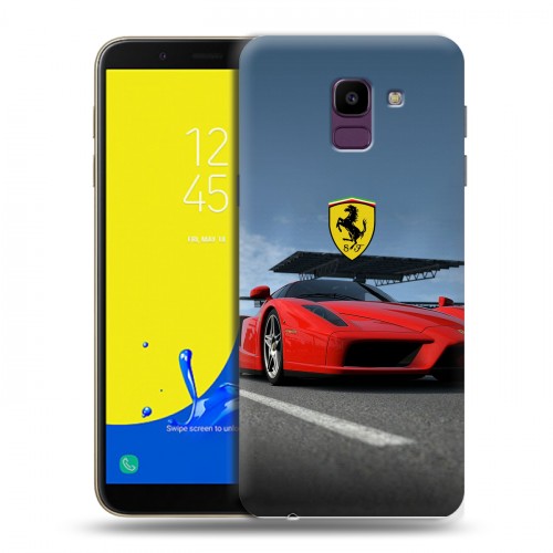 Дизайнерский пластиковый чехол для Samsung Galaxy J6 Ferrari