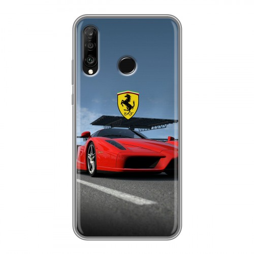 Дизайнерский силиконовый чехол для Huawei P30 Lite Ferrari