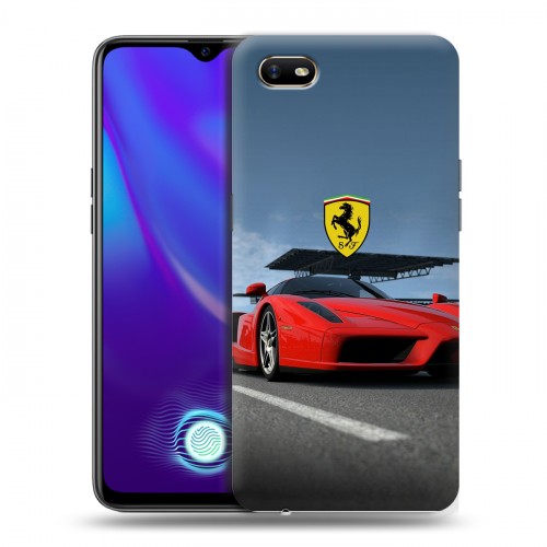 Дизайнерский силиконовый с усиленными углами чехол для OPPO A1k Ferrari