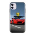 Дизайнерский силиконовый чехол для Iphone 11 Ferrari