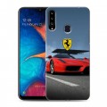 Дизайнерский пластиковый чехол для Samsung Galaxy A20s Ferrari