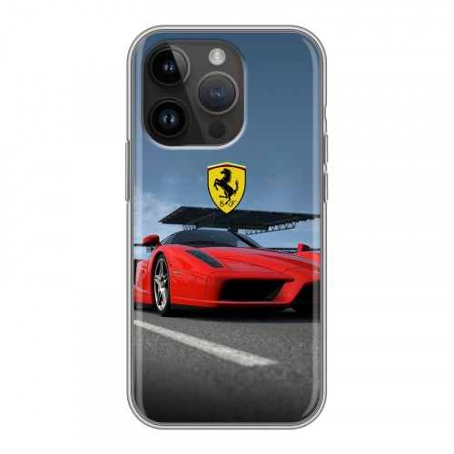 Дизайнерский силиконовый чехол для Iphone 14 Pro Ferrari