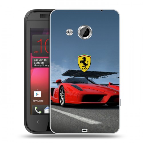 Дизайнерский пластиковый чехол для HTC Desire 200 Ferrari