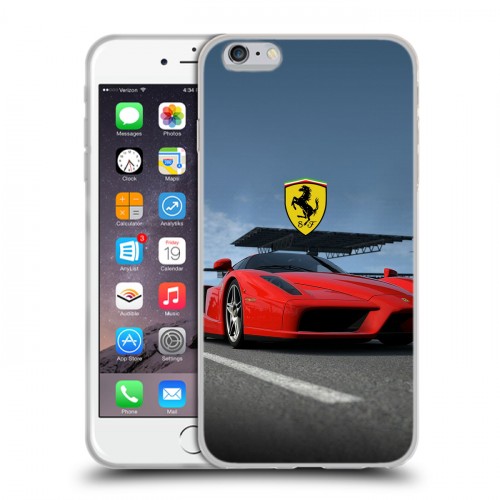 Дизайнерский силиконовый чехол для Iphone 6 Plus/6s Plus Ferrari