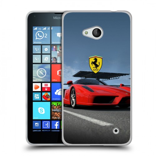 Дизайнерский пластиковый чехол для Microsoft Lumia 640 Ferrari