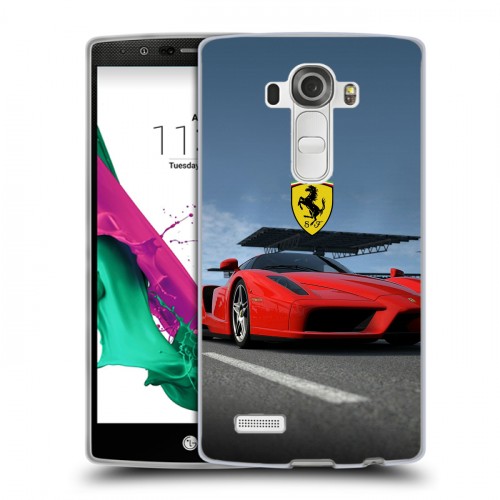 Дизайнерский пластиковый чехол для LG G4 Ferrari