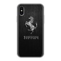 Дизайнерский силиконовый чехол для Iphone x10 Ferrari