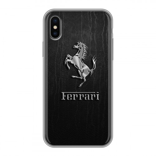 Дизайнерский силиконовый чехол для Iphone x10 Ferrari