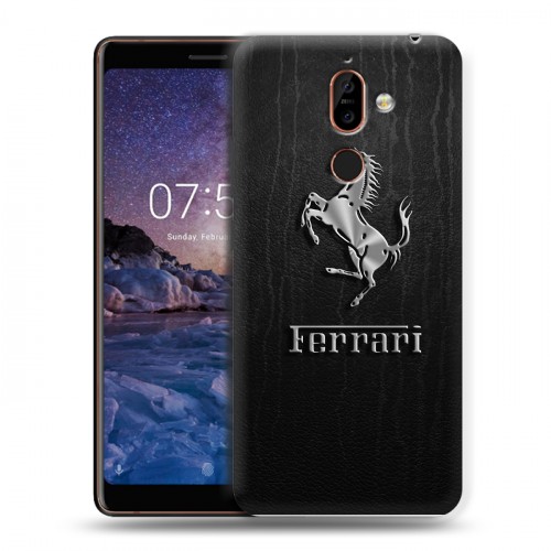 Дизайнерский пластиковый чехол для Nokia 7 Plus Ferrari