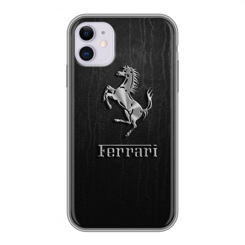 Дизайнерский силиконовый чехол для Iphone 11 Ferrari