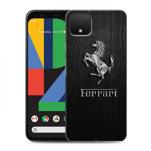 Дизайнерский пластиковый чехол для Google Pixel 4 Ferrari