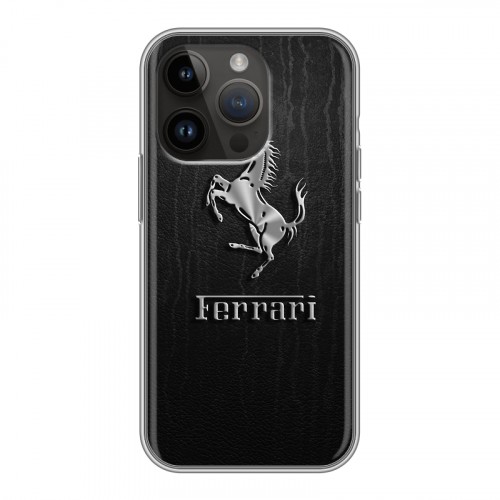 Дизайнерский силиконовый чехол для Iphone 14 Pro Ferrari