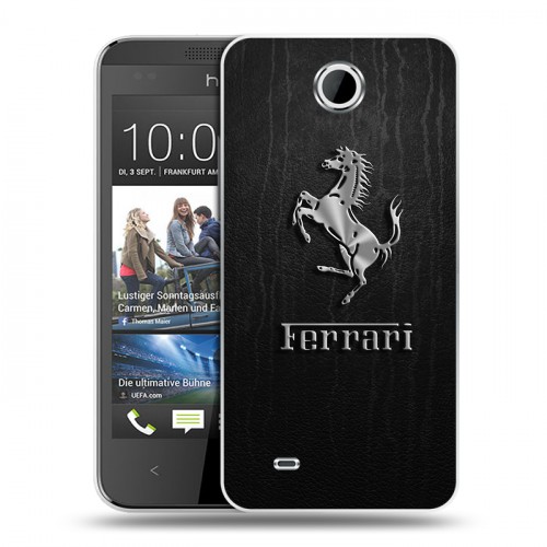 Дизайнерский пластиковый чехол для HTC Desire 300 Ferrari