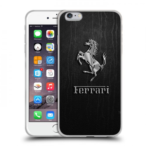 Дизайнерский силиконовый чехол для Iphone 6 Plus/6s Plus Ferrari