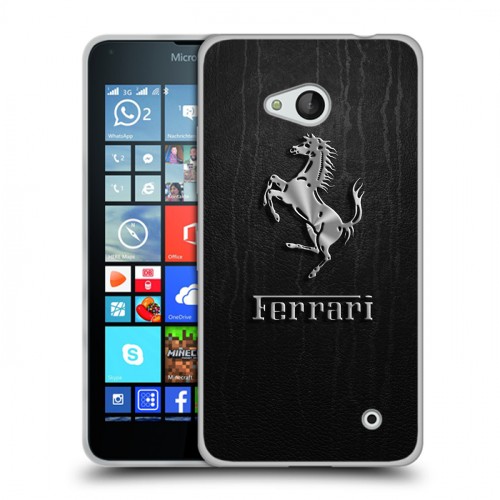 Дизайнерский пластиковый чехол для Microsoft Lumia 640 Ferrari