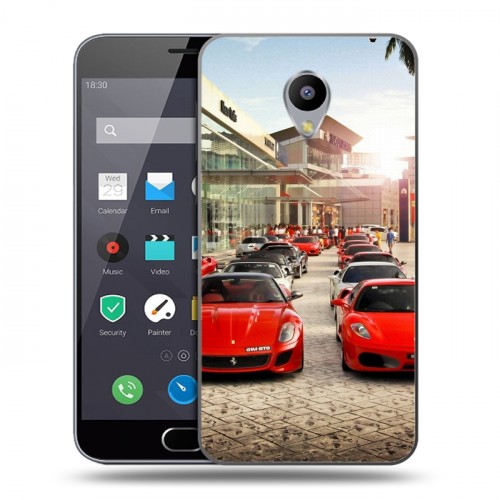 Дизайнерский пластиковый чехол для Meizu M2 Note Ferrari