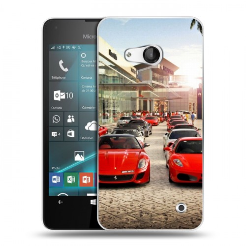 Дизайнерский пластиковый чехол для Microsoft Lumia 550 Ferrari