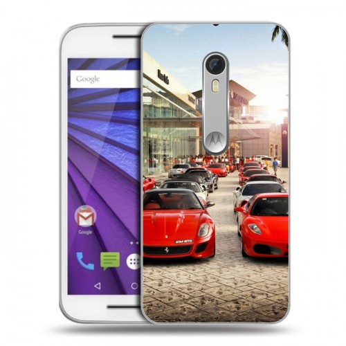 Дизайнерский пластиковый чехол для Lenovo Moto G Ferrari