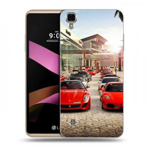 Дизайнерский пластиковый чехол для LG X Style Ferrari