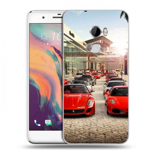 Дизайнерский пластиковый чехол для HTC One X10 Ferrari