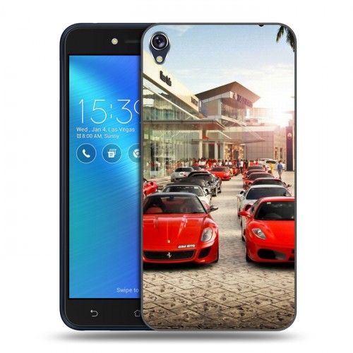 Дизайнерский пластиковый чехол для Asus ZenFone Live Ferrari