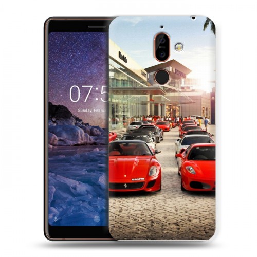 Дизайнерский пластиковый чехол для Nokia 7 Plus Ferrari