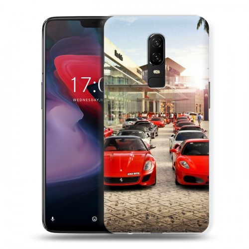 Дизайнерский пластиковый чехол для OnePlus 6 Ferrari