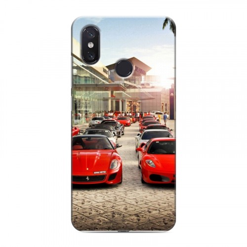 Дизайнерский пластиковый чехол для Xiaomi Mi8 Ferrari