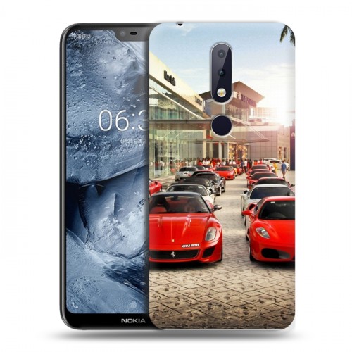 Дизайнерский силиконовый чехол для Nokia 6.1 Plus Ferrari