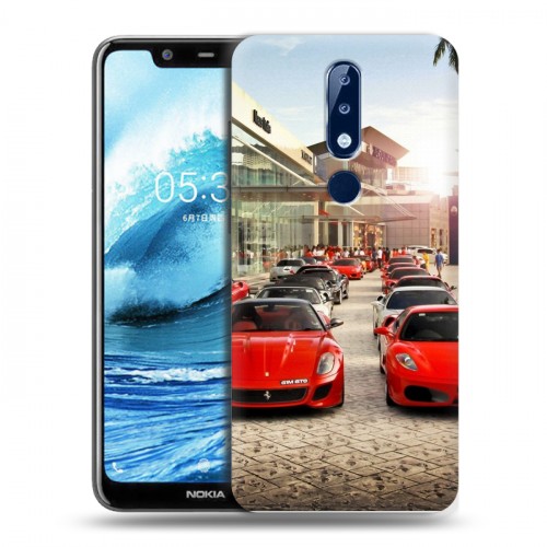 Дизайнерский пластиковый чехол для Nokia 5.1 Plus Ferrari