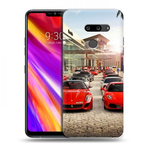 Дизайнерский пластиковый чехол для LG G8 ThinQ Ferrari