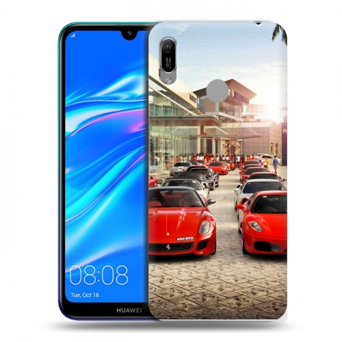 Дизайнерский пластиковый чехол для Huawei Y6 (2019) Ferrari