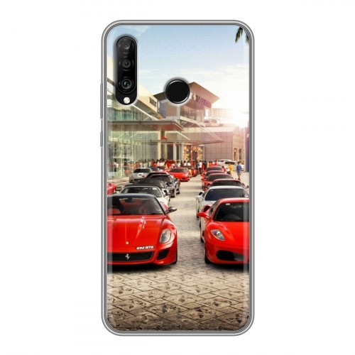 Дизайнерский силиконовый чехол для Huawei P30 Lite Ferrari