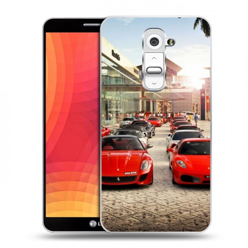 Дизайнерский пластиковый чехол для LG Optimus G2 Ferrari