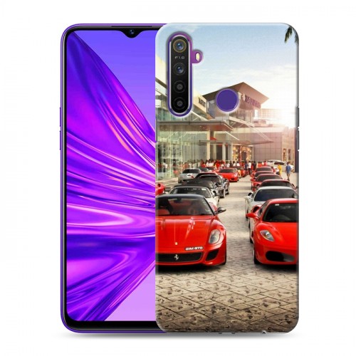 Дизайнерский силиконовый чехол для Realme 5 Ferrari