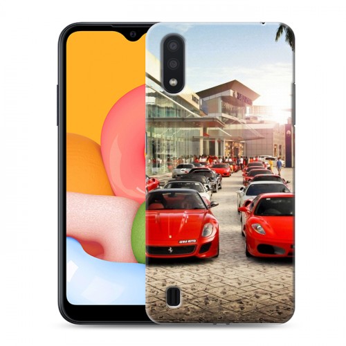 Дизайнерский силиконовый чехол для Samsung Galaxy M01 Ferrari