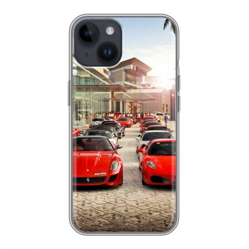 Дизайнерский пластиковый чехол для Iphone 14 Ferrari